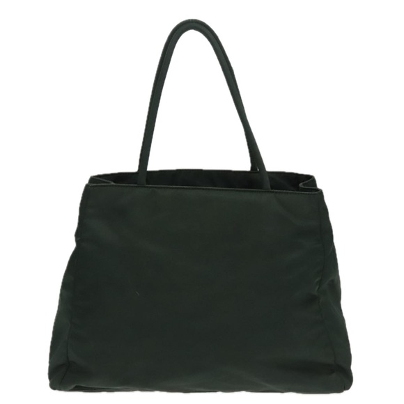 PRADA PRADA Hand Bag Nylon Khaki Silver Auth 95368 - Picture 2 of 16